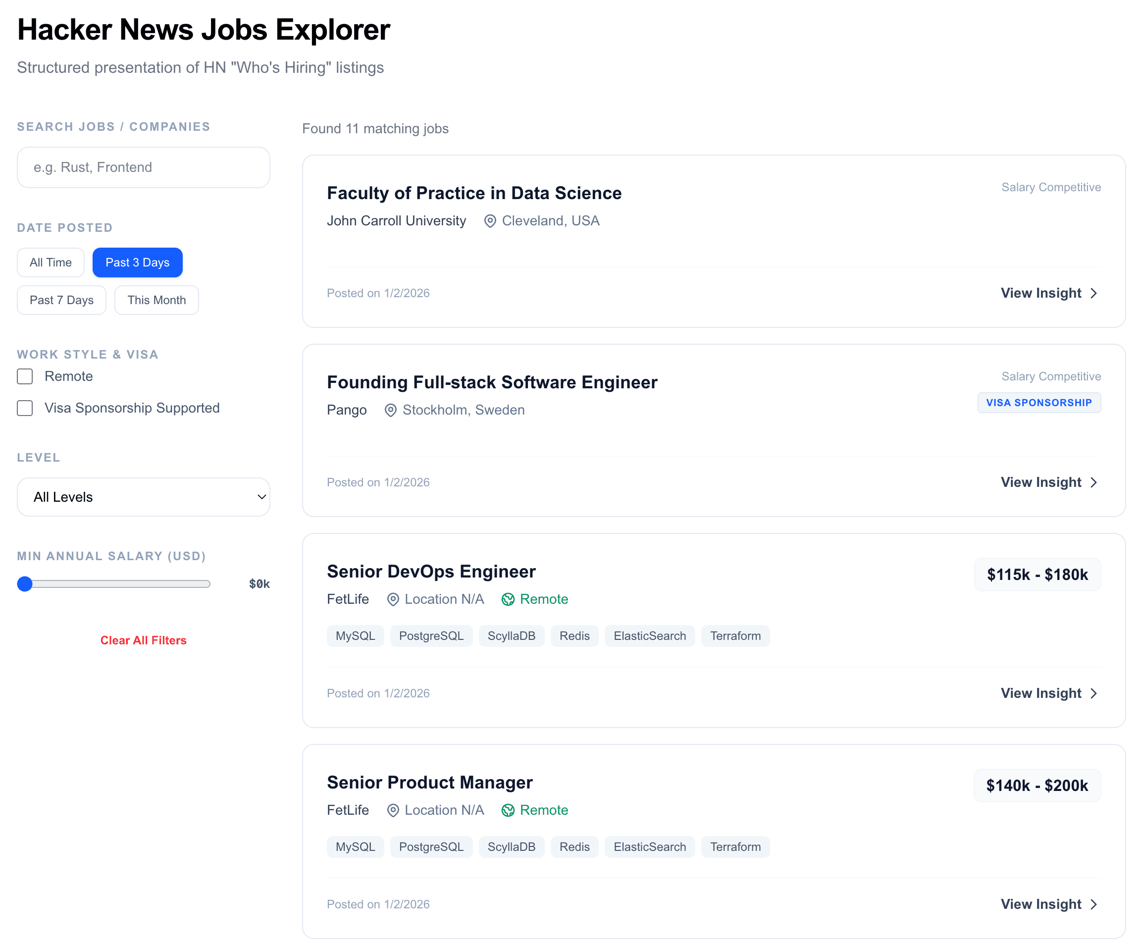 AI-powered Job Board (Hacker News)